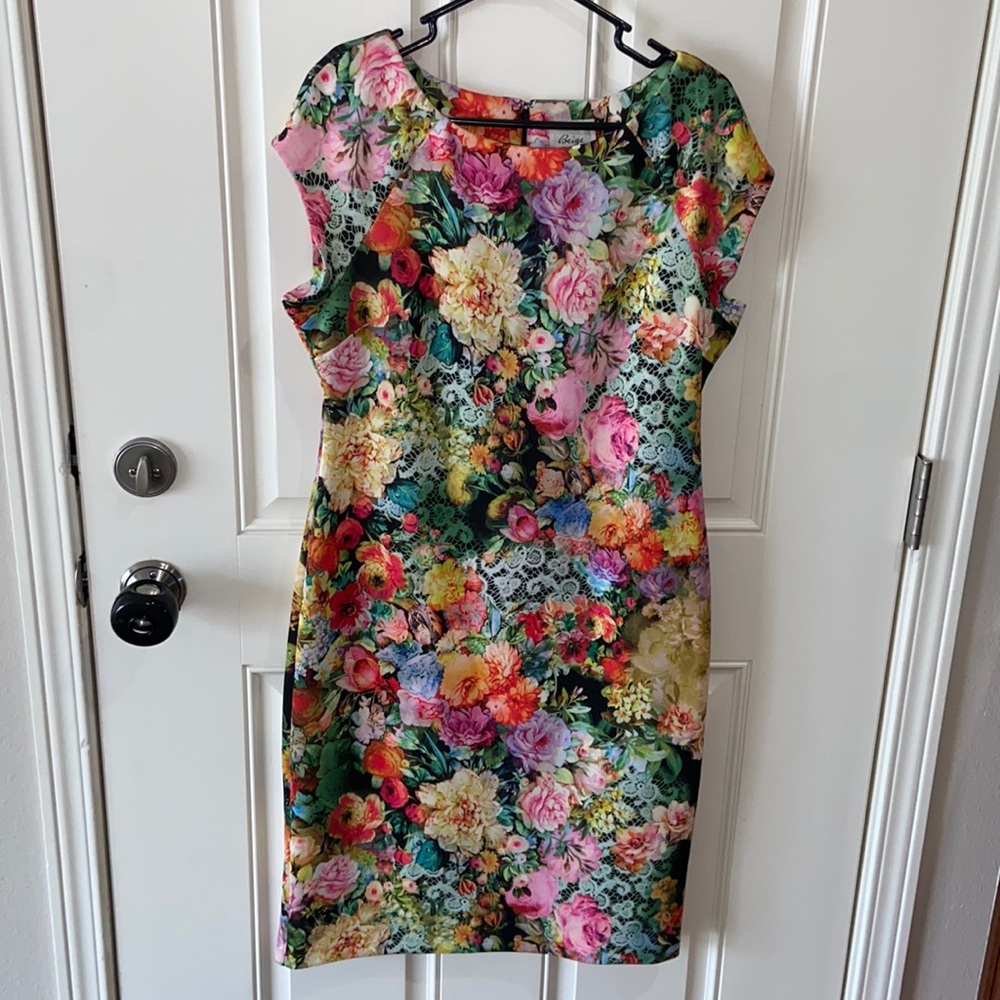 Beige by eci floral dress 👗 size 12